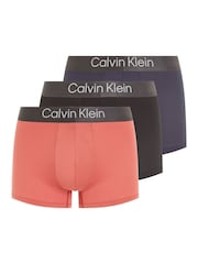Calvin Klein Black Brushed Micro Stripe Trunks 3 Pack - Image 1 of 5
