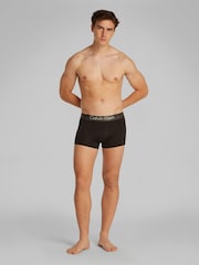 Calvin Klein Black Brushed Micro Stripe Trunks 3 Pack - Image 3 of 5