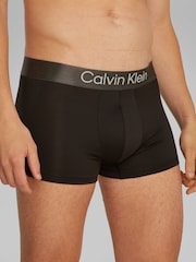 Calvin Klein Black Brushed Micro Stripe Trunks 3 Pack - Image 5 of 5