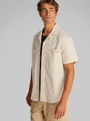 Calvin Klein Cream 100% Cotton Poplin Short Sleeve Shirt - Image 1 of 7