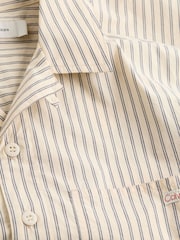 Calvin Klein Cream 100% Cotton Poplin Short Sleeve Shirt - Image 4 of 7
