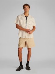 Calvin Klein Cream 100% Cotton Poplin Short Sleeve Shirt - Image 6 of 7