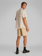 Calvin Klein Cream 100% Cotton Poplin Short Sleeve Shirt - Image 7 of 7