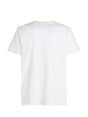 Calvin Klein Off White Monogram logo T-Shirt - Image 6 of 6