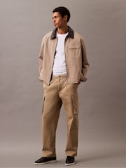 Коричневый - Прямые брюки-карго Calvin Klein Pull On - Image 1 of 7