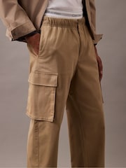 Коричневый - Прямые брюки-карго Calvin Klein Pull On - Image 5 of 7