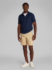 Calvin Klein Blue 100% Cotton Short Sleeve Zip Polo Shirt - Image 2 of 6