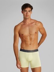 Calvin Klein Yellow Brushed Micro Stripe Boxer Briefs 3 Pack - Image 2 of 5