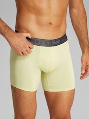 Calvin Klein Yellow Brushed Micro Stripe Boxer Briefs 3 Pack - Image 5 of 5