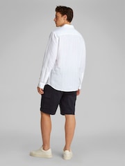 Calvin Klein White Regular Fit Stripe Long Sleeve Shirt - Image 3 of 6