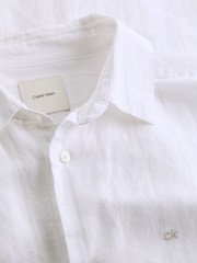 Calvin Klein White Regular Fit Stripe Long Sleeve Shirt - Image 5 of 6