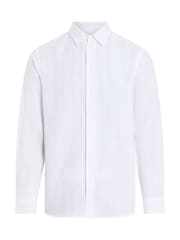 Calvin Klein White Regular Fit Stripe Long Sleeve Shirt - Image 6 of 6