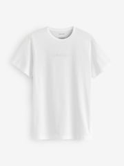 Calvin Klein White Icon 100% Cotton Stripe Lounge T-Shirt & Shorts Set - Image 2 of 3