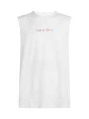 Calvin Klein White 100% Cotton Pride Lounge Tank Top - Image 5 of 5