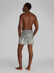 Calvin Klein Black Medium Printed Swim Shorts With Drawstring - Image 3 of 5