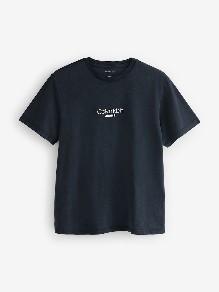 أزرق فاتح - Calvin Klein 100% Cotton Short Sleeve T-Shirt - صورة 1 من 1