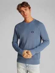 Calvin Klein Blue 100% Cotton Jumper - Image 1 of 7