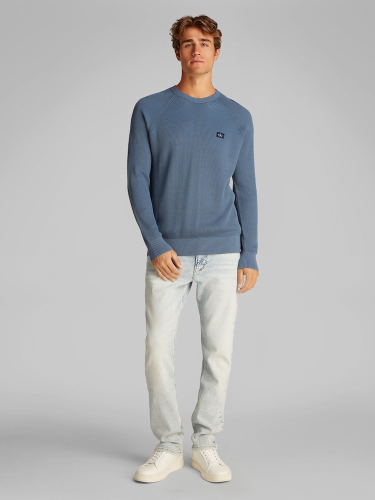 Calvin Klein Blue 100% Cotton Jumper - Image 2 of 7