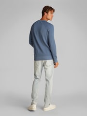 Calvin Klein Blue 100% Cotton Jumper - Image 3 of 7