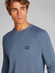 Calvin Klein Blue 100% Cotton Jumper - Image 4 of 7