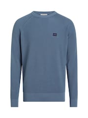 Calvin Klein Blue 100% Cotton Jumper - Image 5 of 7