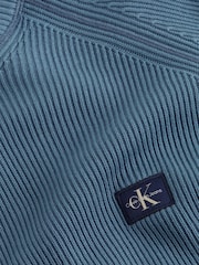 Calvin Klein Blue 100% Cotton Jumper - Image 7 of 7