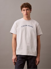 رمادي - Calvin Klein 100% Cotton Curve T-Shirt - صورة 1 من 5