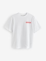 Branco - Camiseta Calvin Klein Relaxed 100% algodão com logotipo - Imagem 1 de 1