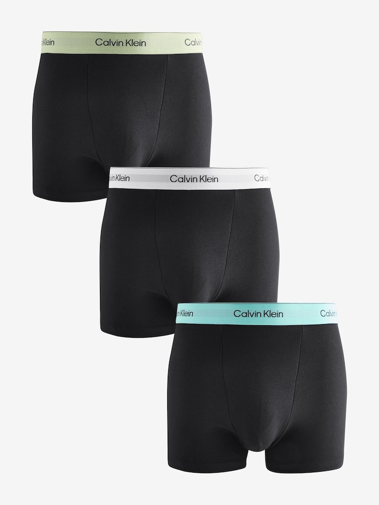 Calvin Klein Blue Ultra Soft Trunks 3 Pack - Image 1 of 8
