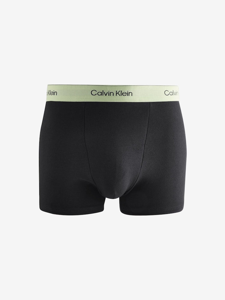 Calvin Klein Blue Ultra Soft Trunks 3 Pack - Image 8 of 8