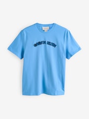 أزرق - Calvin Klein 100% Cotton Curve T-Shirt - صورة 5 من 5