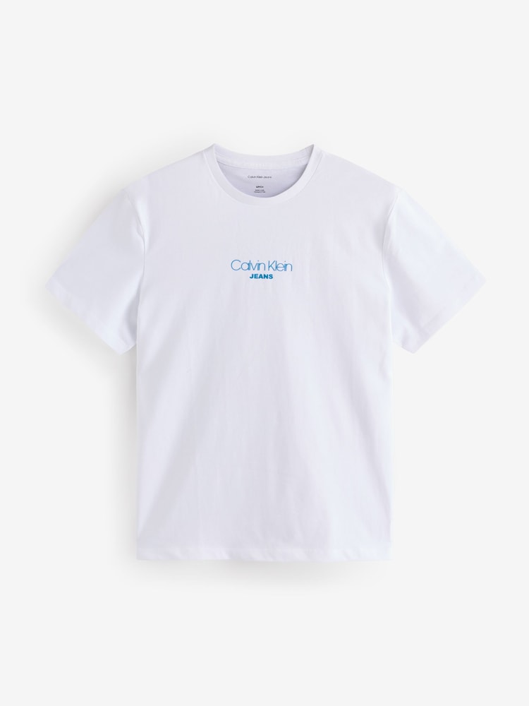 Calvin Klein White 100% Cotton Short Sleeve T-Shirt - Image 1 of 1