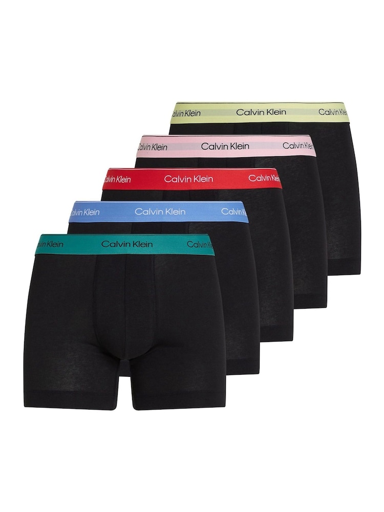 Calvin Klein Black Ground Medium Swim Shorts With Drawstring 5 Pack - Image 1 of 5