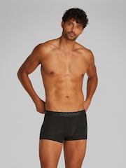 أسود - حزمة من 3 بوكسرات Icon قطنية قابلة للتمدد من Calvin Klein - Image 2 of 5