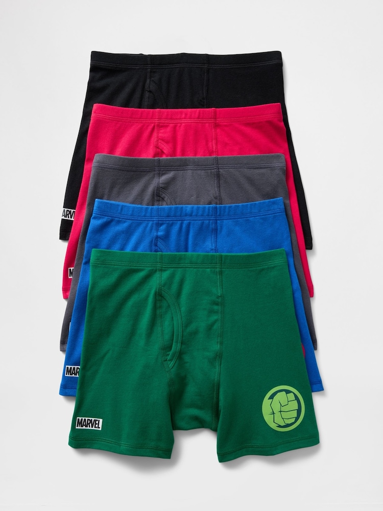 Gap – Marvel – Boxershorts aus Bio-Baumwolle im 5er-Pack - Bild 1 von 1