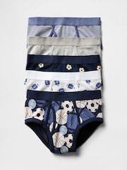 Gap Multi Blue Organic Cotton Briefs 5-Pack - Image 1 of 1