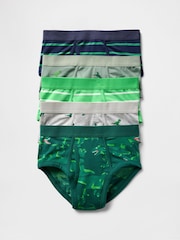 Gap Multi Green Organic Cotton Briefs 5-Pack - Image 1 of 1