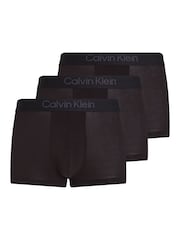 Calvin Klein Black/White Ultra Soft Trunks 3 Pack - Image 1 of 5