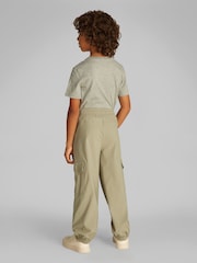 Calvin Klein Cream Parachute Dry Knit Cargo Joggers - Image 2 of 5