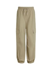 Calvin Klein Cream Parachute Dry Knit Cargo Joggers - Image 4 of 5