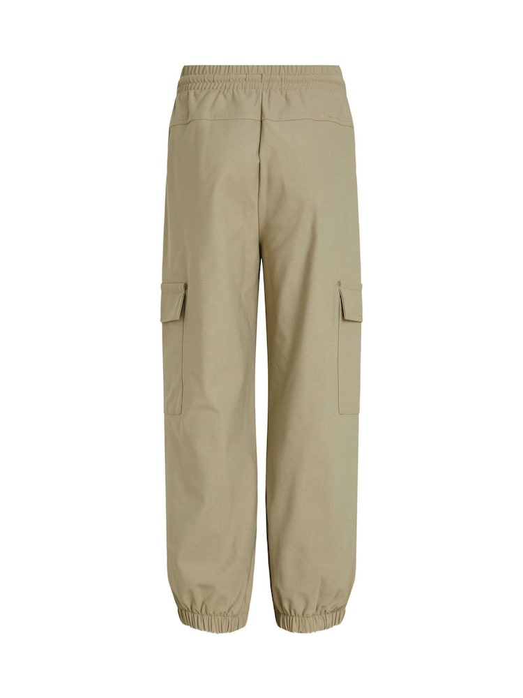 Calvin Klein Cream Parachute Dry Knit Cargo Joggers - Image 5 of 5