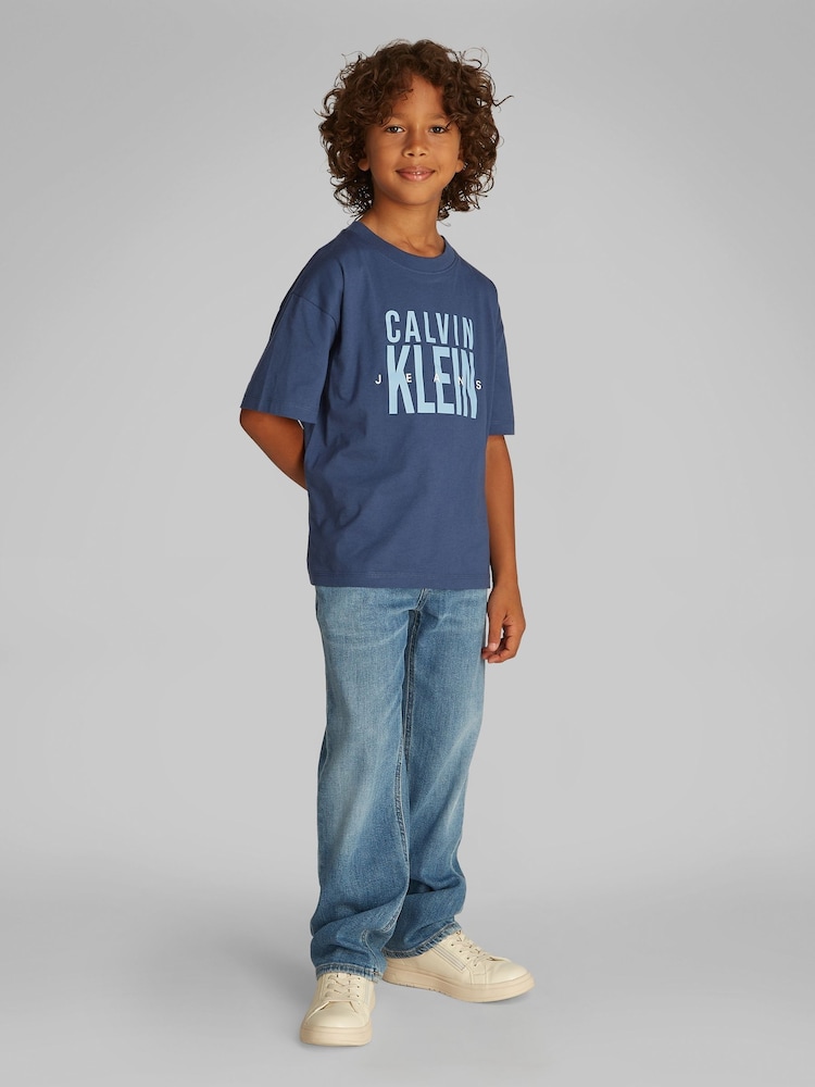 Calvin Klein Blue Trunks 3 Pack - Image 1 of 5 Calvin Klein Blue Trunks 3 Pack - Image 1 of 5
