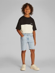 Calvin Klein Blue Regular Fit Denim Shorts - Image 1 of 5
