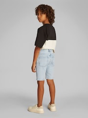 Calvin Klein Blue Regular Fit Denim Shorts - Image 2 of 5