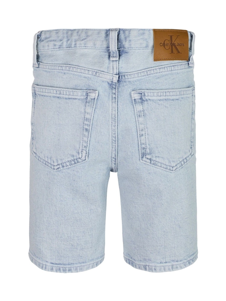 Calvin Klein Blue Regular Fit Denim Shorts - Image 5 of 5
