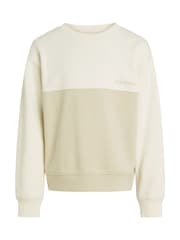 Calvin Klein Cream Terry 100% Cotton Sweatshirt - Image 4 of 5