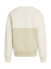 Calvin Klein Cream Terry 100% Cotton Sweatshirt - Image 5 of 5