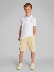 Calvin Klein White Regular Fit Sleeve Polo Shirt - Image 1 of 5