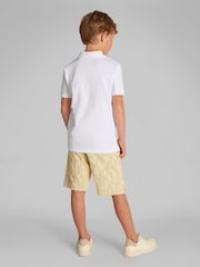 Calvin Klein White Regular Fit Sleeve Polo Shirt - Image 2 of 5