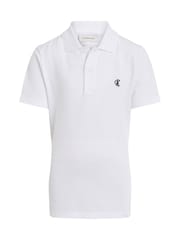 Calvin Klein White Regular Fit Sleeve Polo Shirt - Image 4 of 5